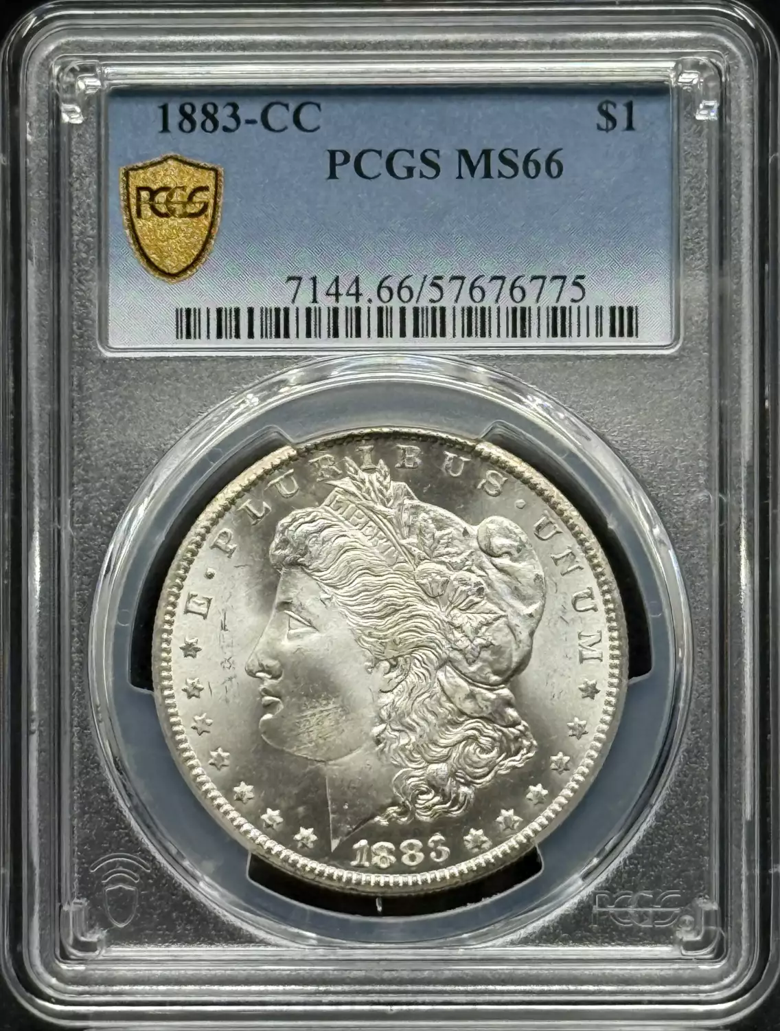 1883 CC Morgan Silver Dollar PCGS MS-66 - Picture 1 of 3