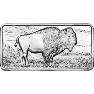 10 oz Silver Buffalo Bar Highland Mint (2)