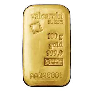 100g Valcambi Cast Gold Bar (2)