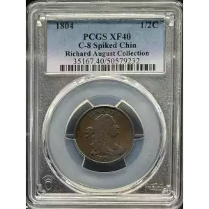 1804 1/2C C-8 Spiked Chin, BN (2)