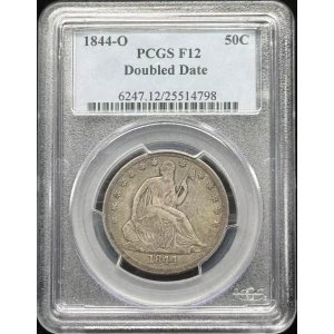 1844-O 50C Doubled Date