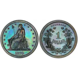 1870 $1 J-999, BN (2)
