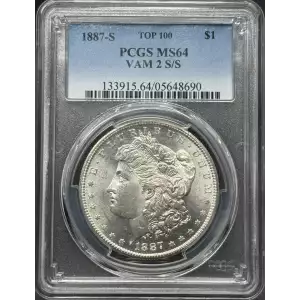 1887-S $1 VAM 2 S/S TOP 100