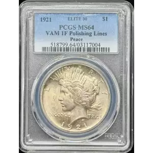 1921 $1 VAM 1F Polishing Lines Peace ELITE 30 (2)