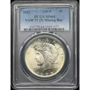 1925 $1 VAM 1T (5) Missing Ray TOP 50 (2)