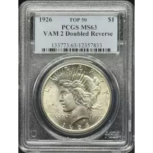 1926 $1 VAM 2 Doubled Reverse TOP 50