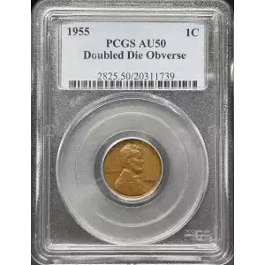 1955 1C Doubled Die Obverse, BN (2)