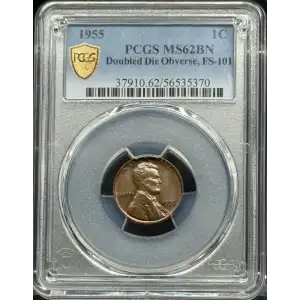 1955 1C Doubled Die Obverse, FS-101, BN (3)