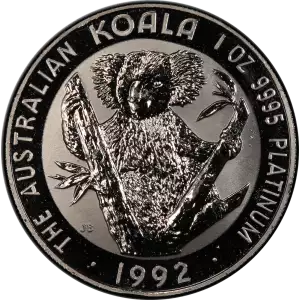 1992 1oz Australian Perth Mint Platinum Koala (2)