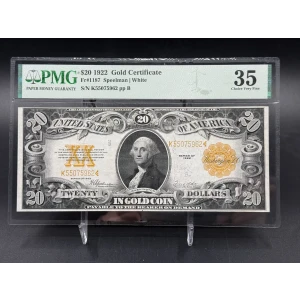 $20 1922 Gold Gold Certificates 1187
