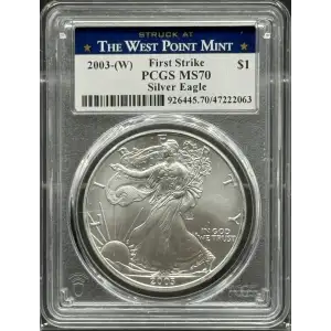 2003-(W) $1 Silver Eagle Struck at West Point First Strike (2)