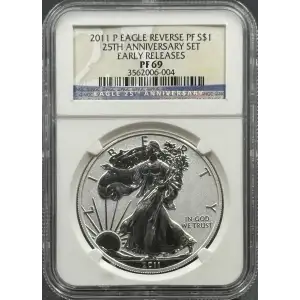 2011 P 25TH ANNIVERSARY SET EARLY RELEASES OFFICIAL US MINT SET (3)