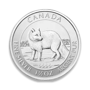 2014 1.5oz Canadian Silver Wildlife Series - Arctic Fox (2)