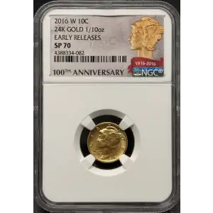 2016 24K GOLD 1/10oz EARLY RELEASES