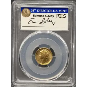 2016-W 10C Mercury Dime Gold 100th Anniversary First Strike Moy 1 of 1188 First Strike