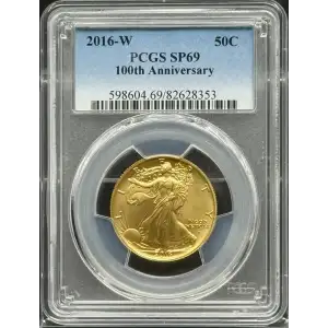 2016-W 50C 100th Anniversary Gold