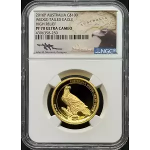 2016P WEDGE-TAILED EAGLE HIGH RELIEF ULTRA CAMEO
