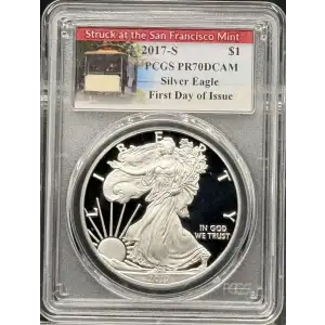 2017-S $1 Silver Eagle Congratulations Set First Day of Issue, DCAM