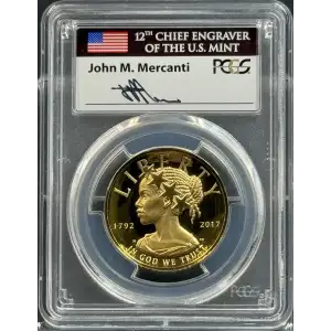 2017-W $100 American Liberty High Relief First Day of Issue Mercanti Signatures, DCAM (2)