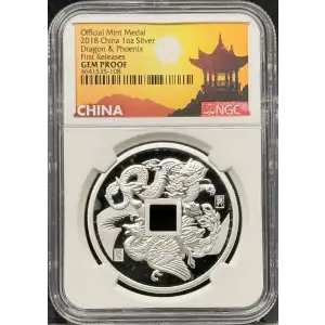 2018 Dragon & Phoenix First Releases Official Mint Medal ULTRA CAMEO