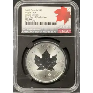 2018 Maple Leaf Incuse Design - FDOP