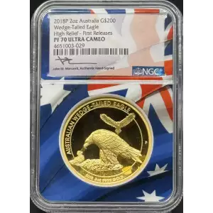 2018P 2oz Wedge-Tailed Eagle High Relief-First Release ULTRA CAMEO