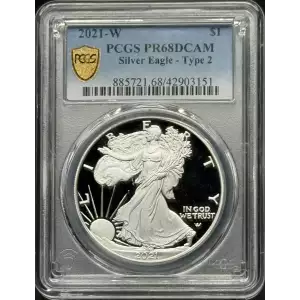 2021-W $1 Silver Eagle - Type 2, DCAM (2)