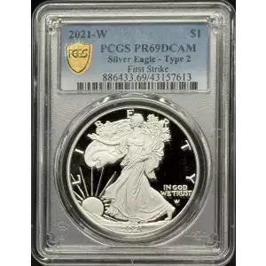 2021-W $1 Silver Eagle - Type 2 First Strike, DCAM (2)