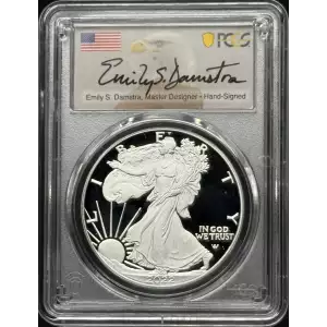 2022-W $1 Silver Eagle Advanced Release Damstra Eagle, DCAM