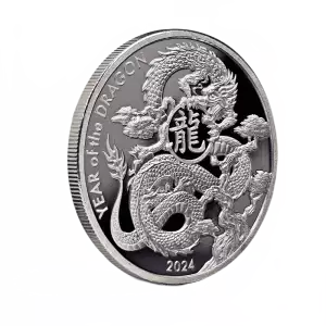 2024 1 oz Asahi Silver Round - Dragon (2)