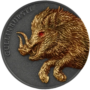 2025 2 oz Germania Beasts - Gullinbursti Ultra Double High Relief Silver Coin (2)