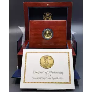 Gold Bullion-MMIX Ultra High Relief Gold Coin--MMIX Ultra High Relief $20 Gold Coin -Gold- 20 Dollar