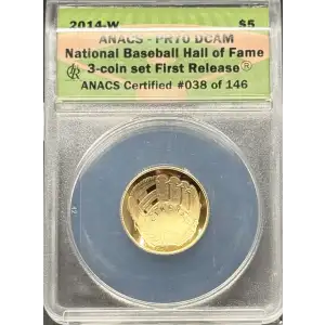 Modern Commemoratives --- National Baseball Hall of Fame 2014 -Gold- 5 Dollar