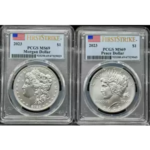 Morgan and Peace Dollar set