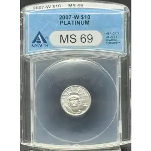 Platinum Bullion-Platinum Eagles--$10 Platinum Eagle 1/10 oz -Platinum- 10 Dollar