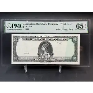 Specimen $10 Obsolete Banknote