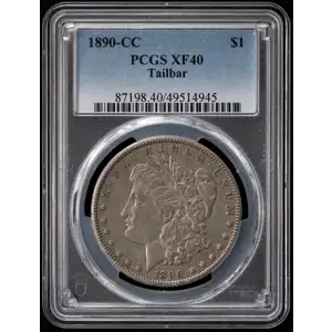 1890-CC $1 Tailbar
