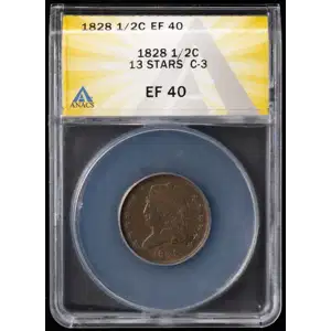 1828 Half Cents Classic Head 1809 - 36 ANACS XF-40 13 Stars C-3