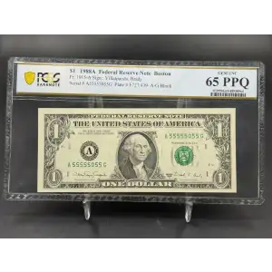 $1 1988-A. Green seal. Small Size $1 Federal Reserve Notes 1915-A