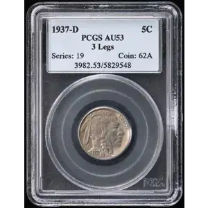 1937-D 5C 3 Legs