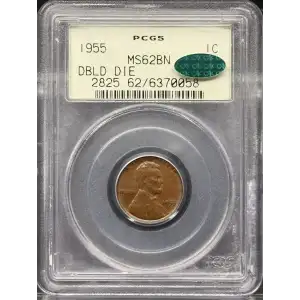 1955 1C Doubled Die Obverse, BN (2)