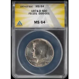 1974 D Kennedy Half ANACS MS-64