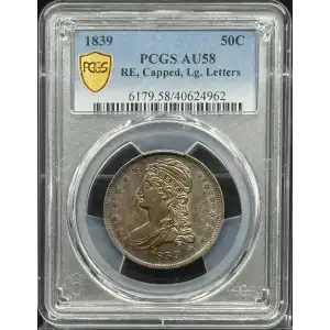 Half Dollars---Capped Bust, Reeded Edge 1836-1839 -Silver- 0.5 Dollar