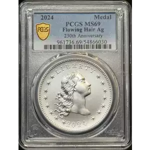 2024 Medal Flowing Hair Ag 230th Anniversary (3)