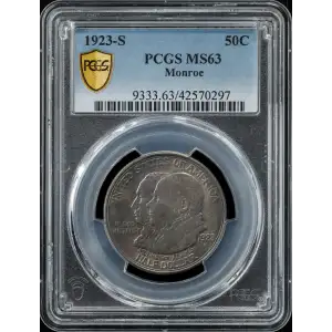 Classic Commemorative Silver--- Monroe Doctrine Centennial 1923 -Silver- 0.5 Dollar