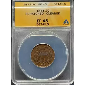 Two cent pieces-Two cent pieces 1864-73 -Copper