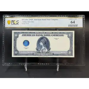 Specimen $10 Obsolete Banknote