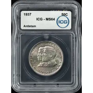 Classic Commemorative Silver--- Battle of Antietam Anniversary 1937 -Silver- 0.5 Dollar (2)