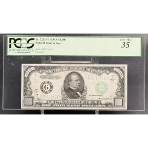 1934 A Federal Reserve Note $1000
