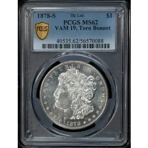 1878-S $1 VAM 19, Torn Bonnet Hit List (3)